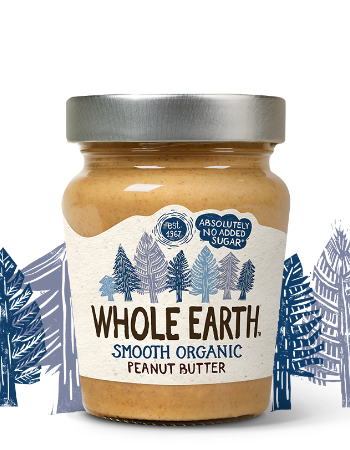WHOLE EARTH SMOOTH PEANUT BUTTER 227G