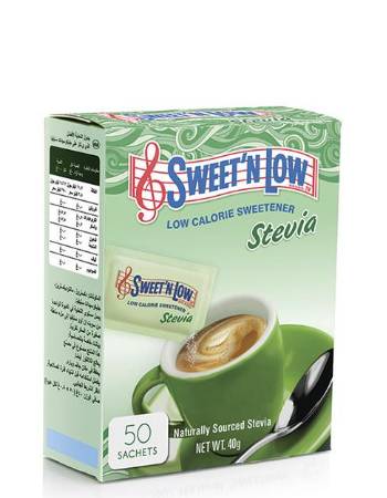 SWEET 'N LOW STEVIA LOW CALORIE SWEETNER 50 SACHETS