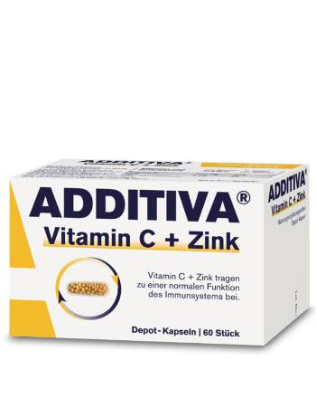 ADDITIVA VITAMIN C + ZINC 60 CAPSULES