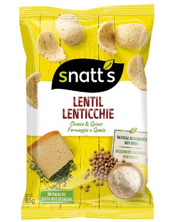 SNATT'S LENTIL CHEESE & HERBS CHIPS 85G