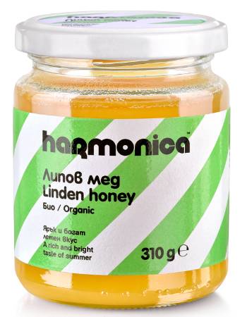 HARMONICA ORGANIC LINDEN HONEY 310G