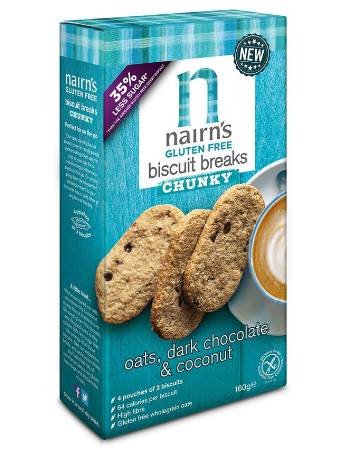 NAIRNS DARK CHOCOLATE AND COCONUT BISCUIT 160G