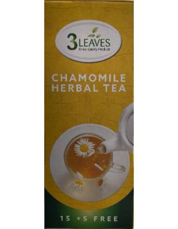 3 LEAVES CHAMOILE TEA BAGS 26G (15+5 FREE)