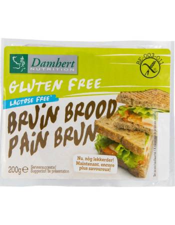 DAMHERT GLUTEN FREE BROWN BREAD 200G