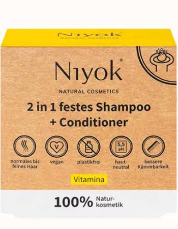 NIYOK 2 IN 1 SOLID SHAMPOO BAR & CONDITIONER VITAMIN 80G