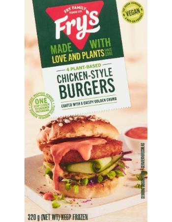 FRYS CHICKEN STYLE BURGERS 320G