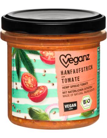 VEGANZ ORGANIC HEMP TOMATO SPREAD 140G