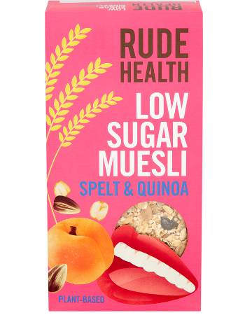 RUDE HEALTH LOW SUGAR MUESLI SPELT & QUINOA 366G