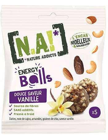 NA NATURE ADDICTS - ENERGY BALLS - CASHEW VANILLA 40G | BUY 1 GET 1 FREE