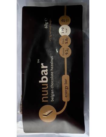 NUUBAR BELGIAN CHOCOLATE HAZELNUT 60G | ENERGY BAR