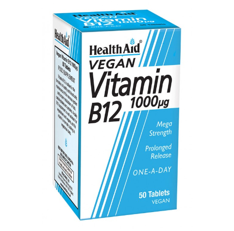 HEALTH AID VIT B12 1000MCG 50 TABLETS