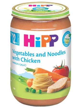 HIPP VEGETABLES NOODLES & CHICKEN 220G