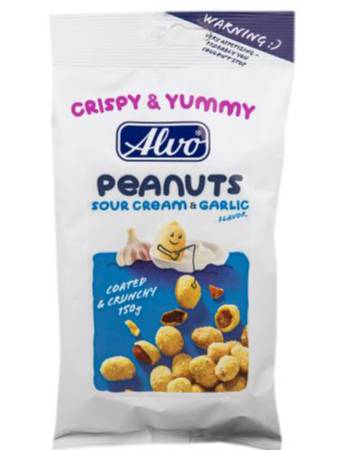 ALVO PEANUTS SOUR CREAM & GARLIC 150G