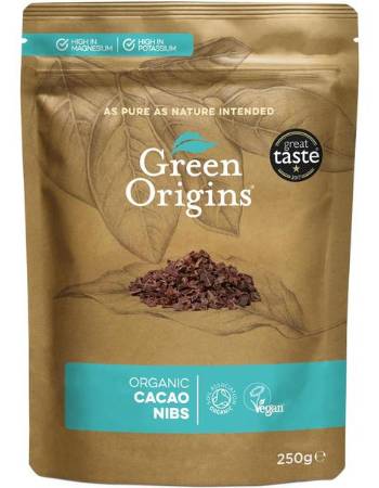 GREEN ORIGINS CACAO NIBS 250G