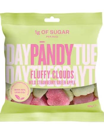 PANDY FLUFFY CLOUDS 50G | WILD STRAWBERRY & GREEN APPLE