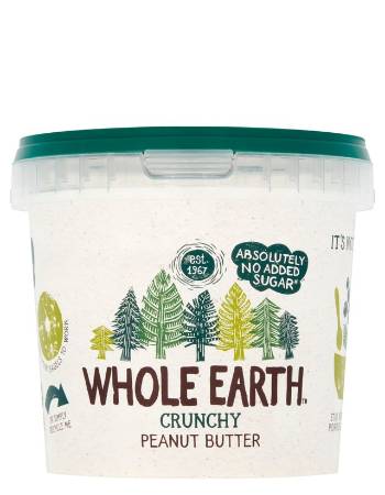 WHOLE EARTH CRUNCHY PEANUT BUTTER 1KG