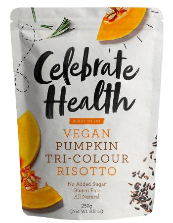 CELABRATE HEALTH VEGAN PUMPKIN TRI-COLOUR RISOTTO 250G