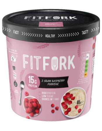 FITFORK 3 GRAIN RASPBERRY PORRIDGE 65G