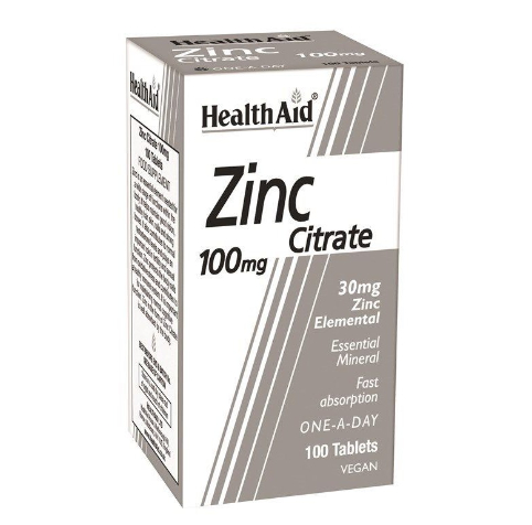 HEALTH AID ZINC CITRATE 100MG