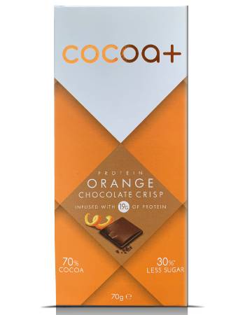 COCOA+ ORANGE CHOCOLATE CRISP PROTEIN BAR 70G