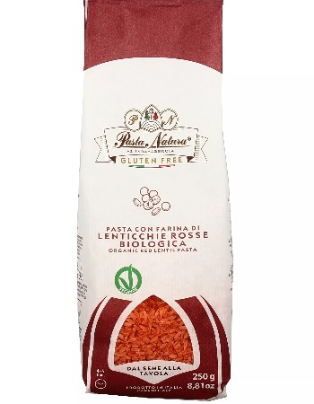 PASTA NATURA ORGANIC GLUTEN-FREE RED LENTILS PASTA 250G