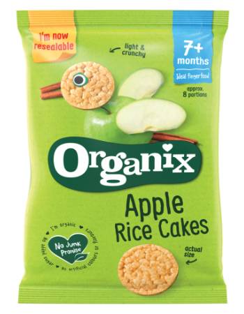 ORGANIC APPLE RICE CAKES 50G