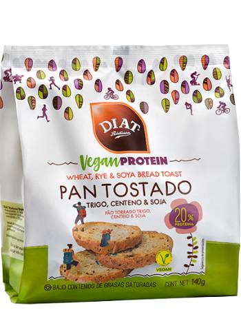 DIAT RADISSON VEGAN PROTEIN TOASTED BREAD 140G