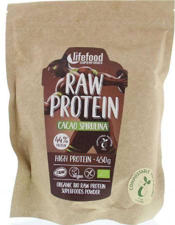 LIFEFOOD RAW ORGANIC PROTEIN SUPERFOOD POWDER 450G |  CACAO SPIRULINA