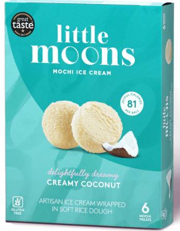 LITTLE MOONS GLUTEN FREE CREAMY COCONUT MOCHI ICE CREAM (6X32G)