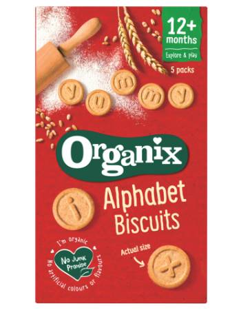 ORGANIX GOODIES ALPHABET BISCUITS (5 X 25G)