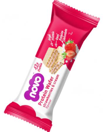 NOVO PROTEIN WAFER STRAWBERRY & CREAM BAR 40G