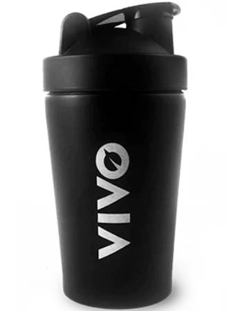 VIVO LIFE PROTEIN STAINLESS STEEL SHAKER 600ML | BLACK