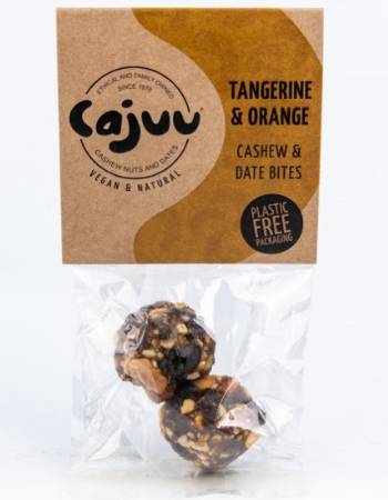 CAJUU TANGERINE & ORANGE CASHEW AND DATE BITES 30G