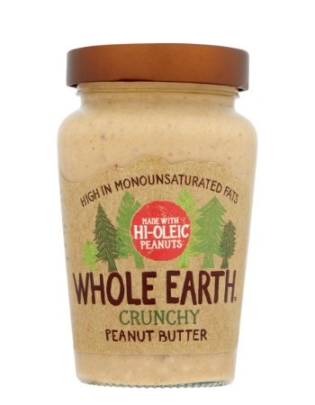 WHOLE EARTH HI-OLEIC CRUNCHY PEANUT BUTTER 340G