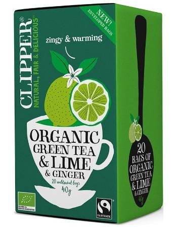 CLIPPER GREEN TEA LIME AND GINGER 20 BAGS
