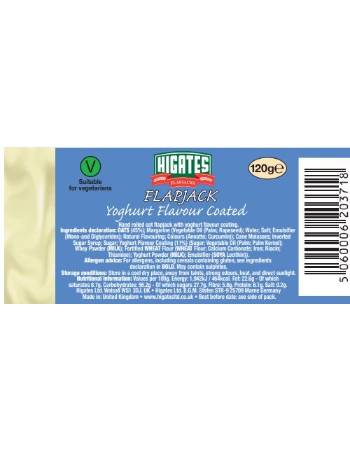 HIGATES YOUGURT FLAPJACK 120G