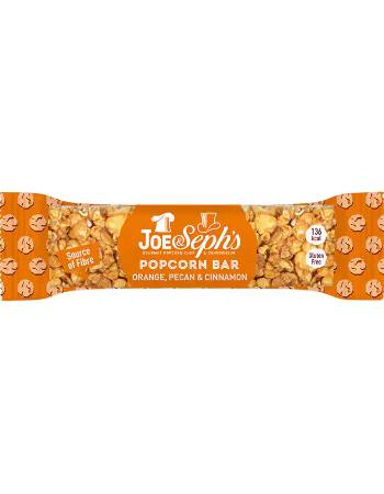 JOE AND SEPHS ORANGE PECAN CINNAMON POPCORN BAR 27G