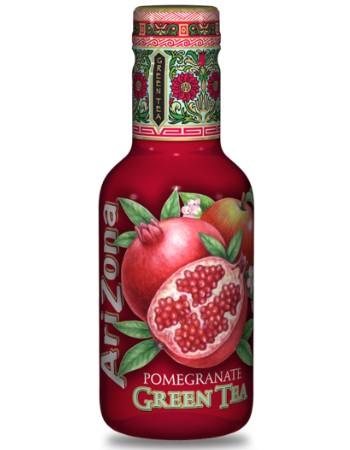 ARIZONA POMEGRANTE GREEN TEA 450ML