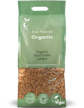 JUST NATURAL ORGANIC SPELT GRAIN 500G