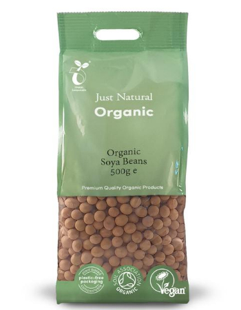 JUST NATURAL SOYA BEANS 500G