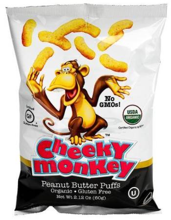 CHEEKY MONKEY PEANUT BUTTER PUFFS 60G