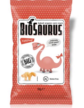 BIOSAURUS CORN SNACK KETCHUP 50G