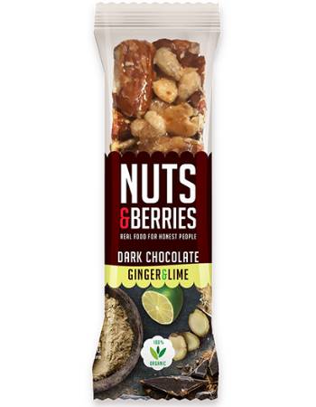 NUTS & BERRIES DARK CHOCOLATE GINGER & LIME 30G