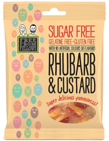 FREE FROM FELLOWS SUGAR FREE RHUBARB & CUSTARD 70G