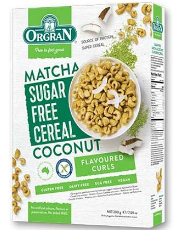 ORGRAN MATCHA & COCONUT CEREAL 200G