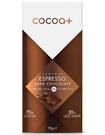 COCOA+ ESPRESSO DARK CHOCOLATE PROTEIN BAR 70G