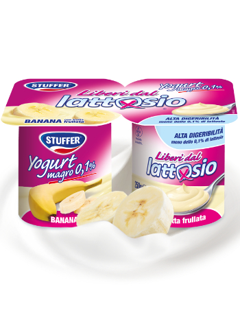 STUFFER BANANA LACTOSE FREE YOGURT 2 X 125G