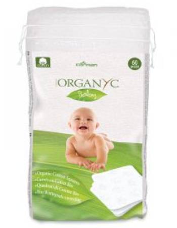 ORGANYC BABY COTTON SQUARES X60