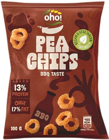 OHO PEA BBQ FLAVOURED CHIPS 100G