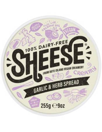 SHEESE SPREAD CREAMY GARLIC HERB 255G